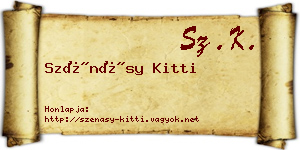 Szénásy Kitti névjegykártya
